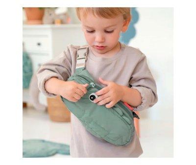 Bolsa tiracolo acolchoada Green Croco Personalizvel