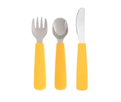 Set 3 Cutlery Feedie Yellow