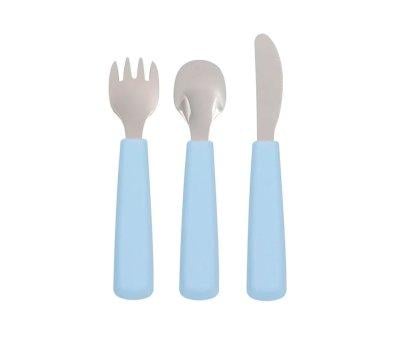 Conjunto Feedie de 3 talheres Dusty Blue