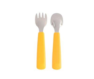 Set 2 Cutlery Feedie Yellow