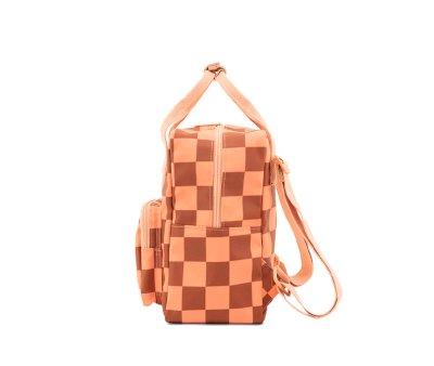 Mochila Infantil Blocks Pink Brown Personalizable