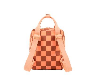 Mochila Infantil Blocks Pink Brown Personalizable
