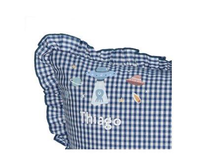 Cuscino con Volante Vichy The Martians Personalizzabile