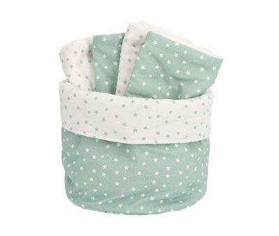 Basket with Mini Star Green Dribble Bib Personalised