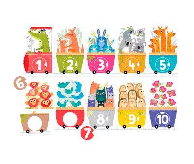 Puzzle Make a Match Number Train