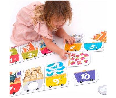 Puzzle Make a Match Number Train