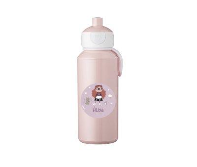 Botella Campus Pop-Up Personalizada Pink 400ml Fantastic Girl