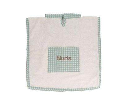Poncho Vichy Verde Personalizzabile