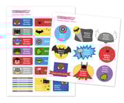 Iron-On Labels and Stickers Heroes Combo Pack