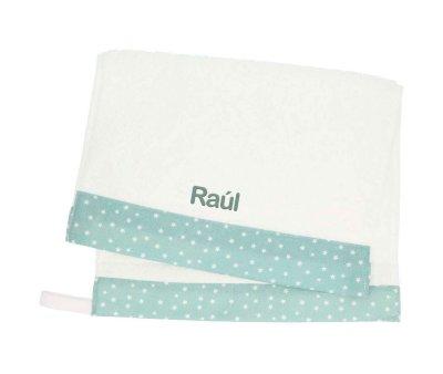 Toalla Guardera Mini Star Verde Personalizable