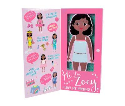 Poupe Habille Magntique en Bois Zoey