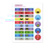Iron-On Labels and Stickers Heroes Combo Pack
