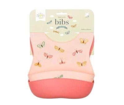 2 bavoirs en silicone Butterflies