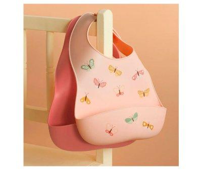 2 bavoirs en silicone Butterflies
