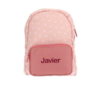 Mochila Infantil Acolchada Leaves Pink Personalizable