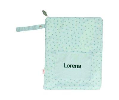 Borsa Impermeabile Grande Leaves Sage Personalizzabile