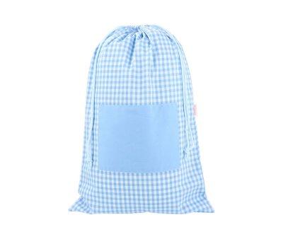 Bolsa para Muda de Roupa Personalizada Vichy Celeste