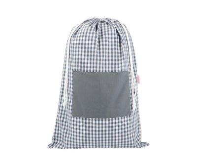 Bolsa para Muda de Roupa Personalizada Vichy Cinza