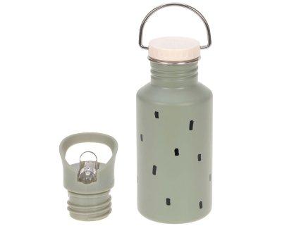 Stainless Steel Bottle Happy Prints Light Olive