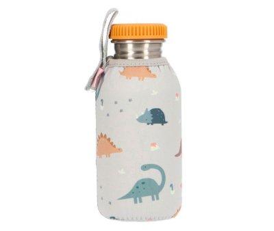 Forro Garrafa Ao de neoprene personalizvel 500ml  Dinos World