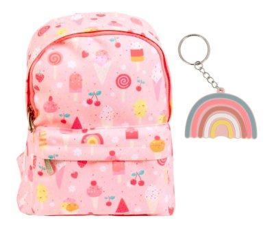 Mochila Infantil Mini Ice-Cream Personalizabel + Llavero Rainbow