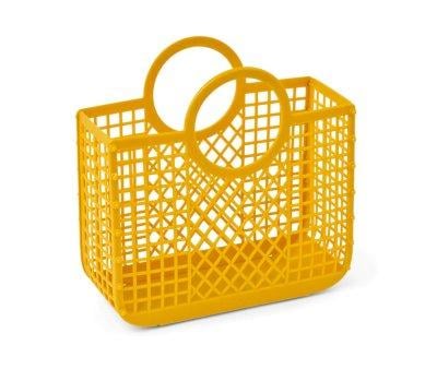 Samantha Basket Lemon Flake Beach Bag
