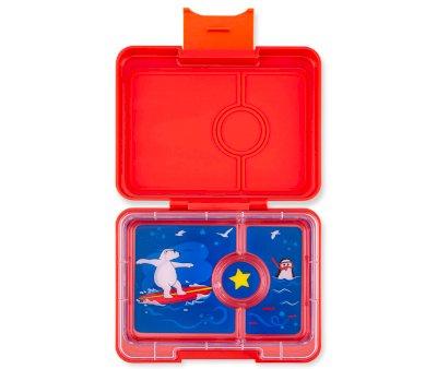 Lancheira Yumbox Snack Roar Red Polar Bear com  3 compartimentos