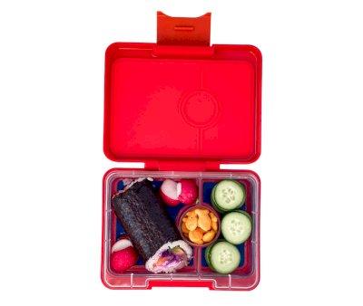 Lancheira Yumbox Snack Roar Red Polar Bear com  3 compartimentos