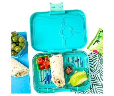 Lancheira Yumbox Tropical Aqua com 4 compartimentos
