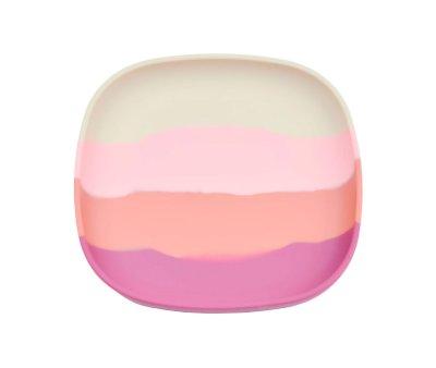 Plato con Ventosa Color Splash Mauve Rose Ombre