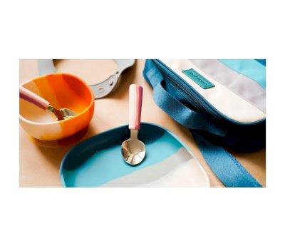 Plato con Ventosa Color Splash Desert Teal Ombre