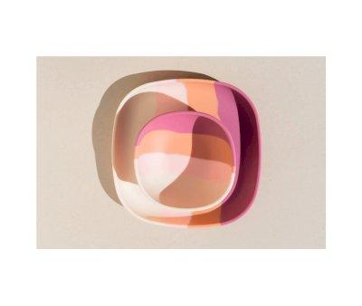 Bol con Ventosa Color Splash  Mauve Rose Ombre