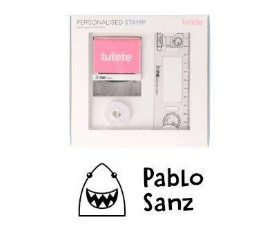 Timbro per tessuti Personalizzato Squalo + Nastro Capi Scuri