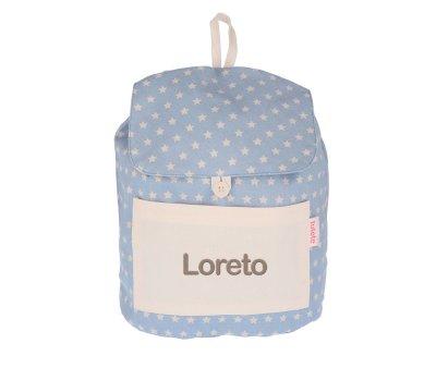 Mochila Pequea Lyra Azul Personalizable