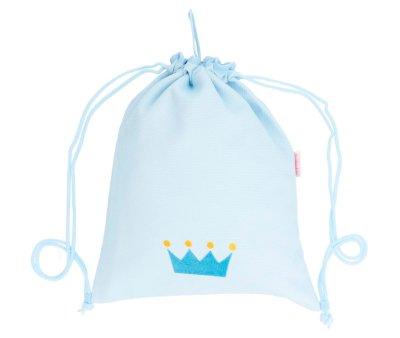 Mochila Saco Personalizada Piqu Corona Azul