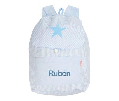 Mochila Grande Personalizada Oxford Azul