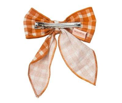 Clip de Pelo con Lazo Grande Sienna Gingham