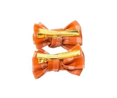 2 Pinzas para Pelo con Lazo de Coleta Sunset Gingham