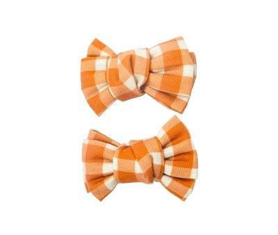 2 Pinzas para Pelo con Lazo de Coleta Sienna Gingham