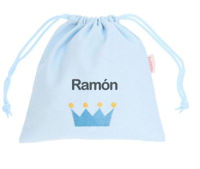 Personalised Blue Crown Snack Bag