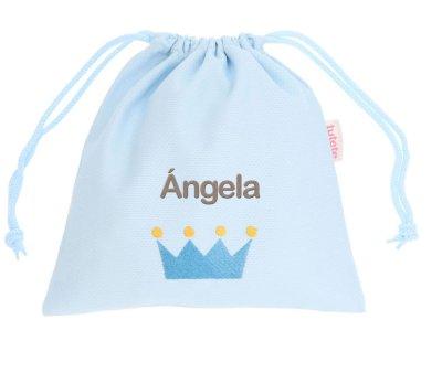 Personalised Blue Crown Snack Bag