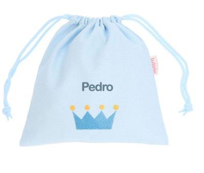 Personalised Blue Crown Snack Bag