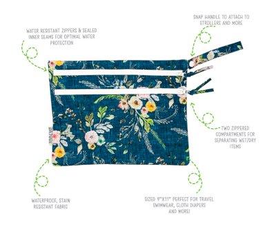 Waterproof Bag Bapron Baby Boho Floral Flutter