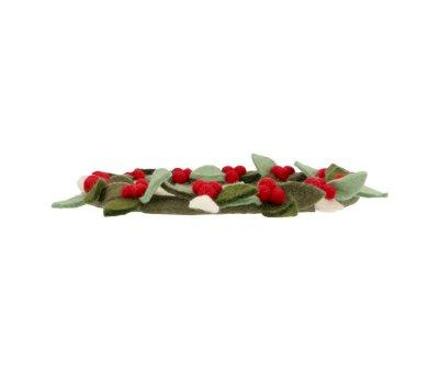 Christmas Ornament Small Holly and Berry Wreath