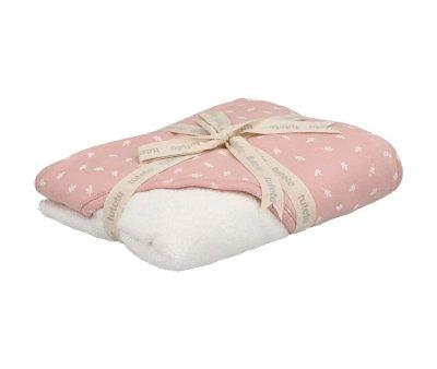 Telo Cappuccio Tutete Leaves Pink Personalizzabile