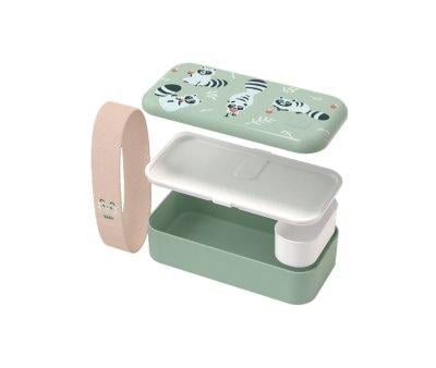 Lunch Box MB Foodie Raccoon Green