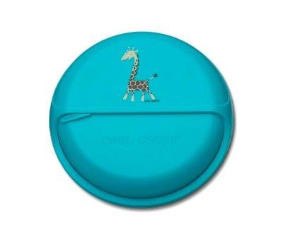 Lancheira Bento Disc Turquoise Giraffe
