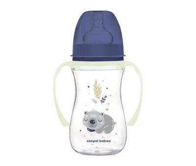 Fluorescent Handle Bottle Sleeping Koala Blue 300 ml Personalised