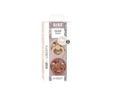 2 BIBS Colour Anatomical Pacifiers Liberty Chamomile Lawn Vanilla/Woodchuck