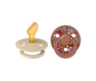 2 BIBS Colour Anatomical Pacifiers Liberty Chamomile Lawn Vanilla/Woodchuck